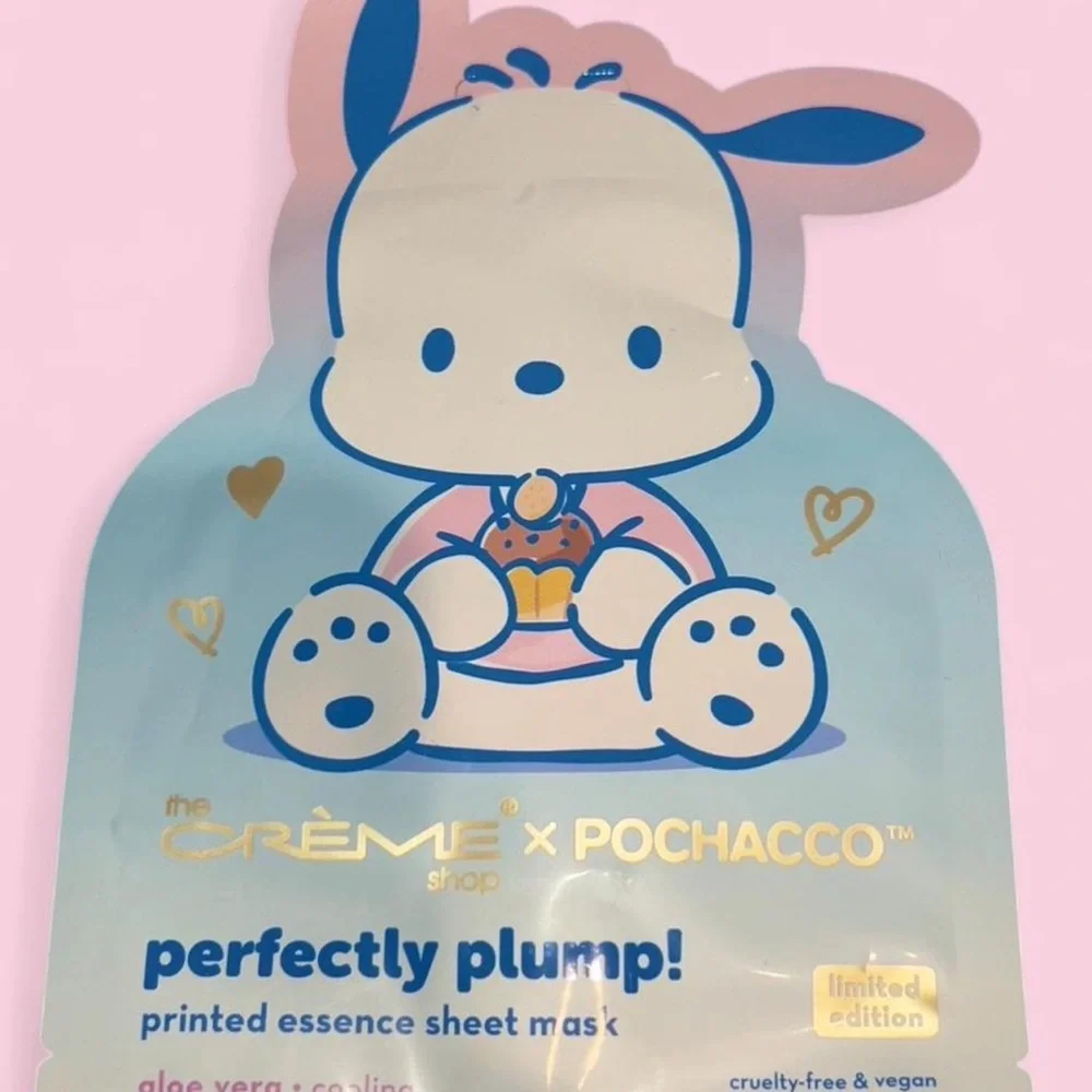 Hello Kitty Pink Sparkle Pen & Creme x Pochacco Face Mask ✨